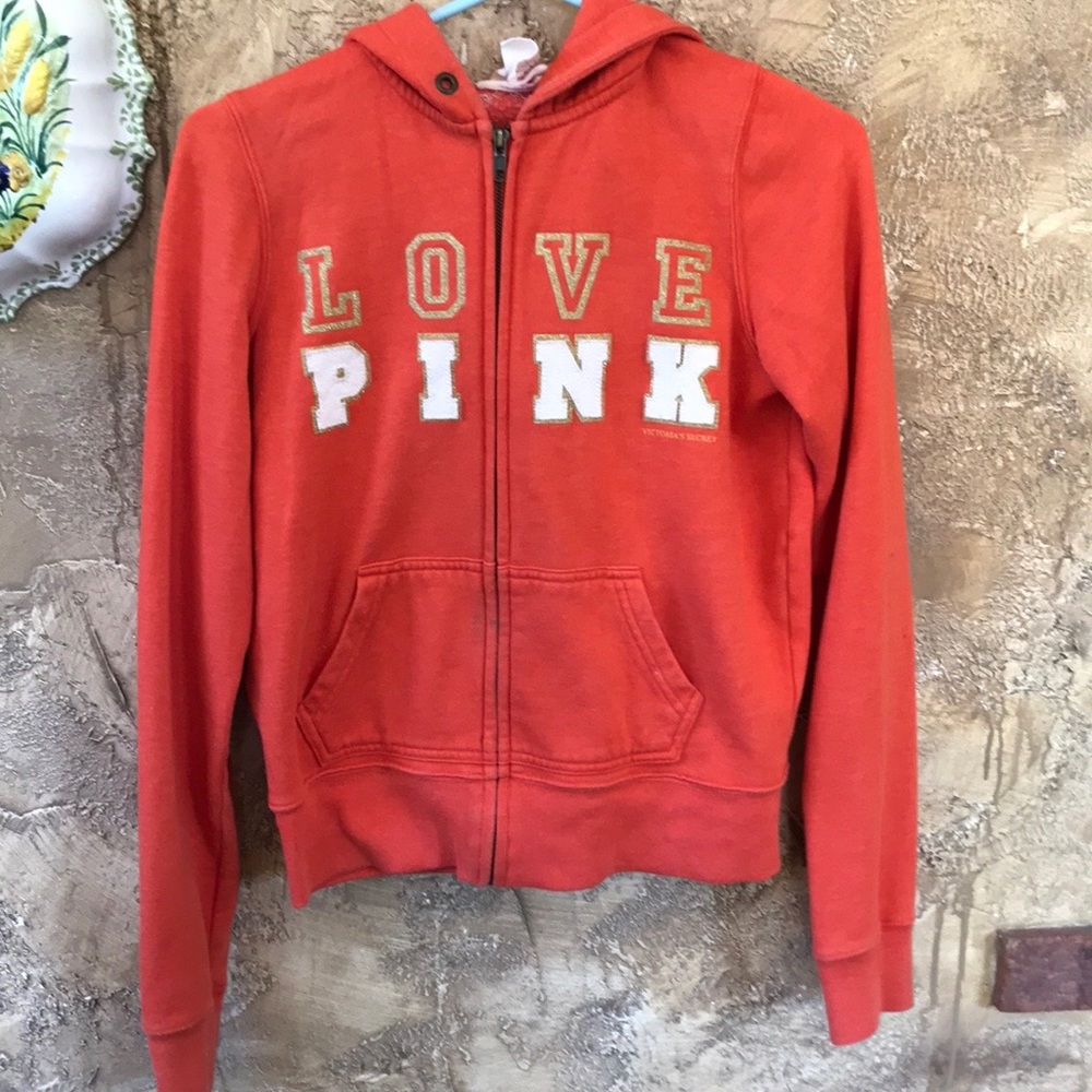 PINK orange zip up